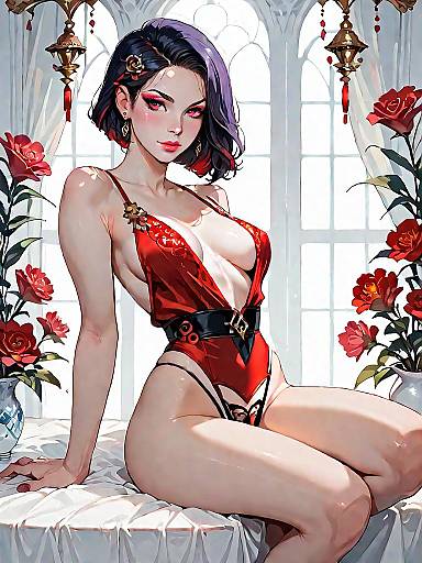 Bold and Alluring Satin Lingerie Set