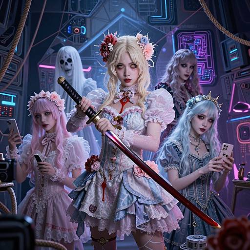 Ethereal Fairy Kei Cyber Portrait