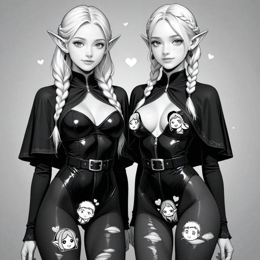Monochrome Elves in Stylish Attire