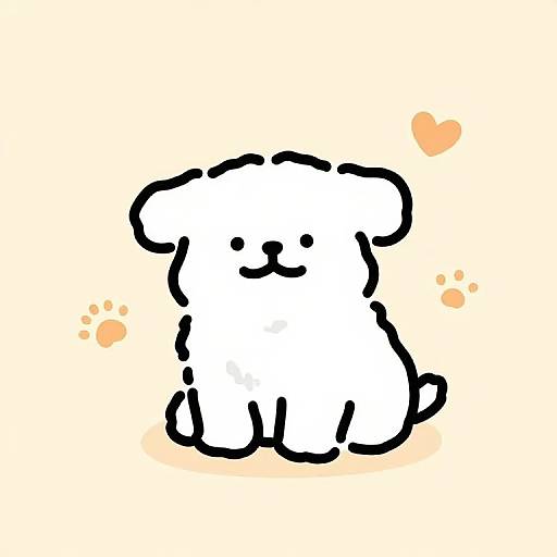 Cute Minimalist Dog Drawing Tutorial