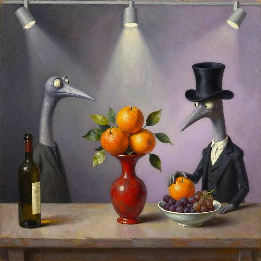 Surrealist Gallery with Anthropomorphic Figures