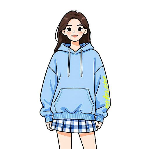 Smiling Woman in Casual Streetwear