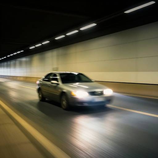Speeding Car Motion Blur Tunnel