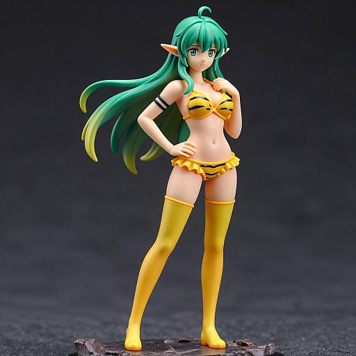 Anime Figurine of Green-Haired Elf Woman
