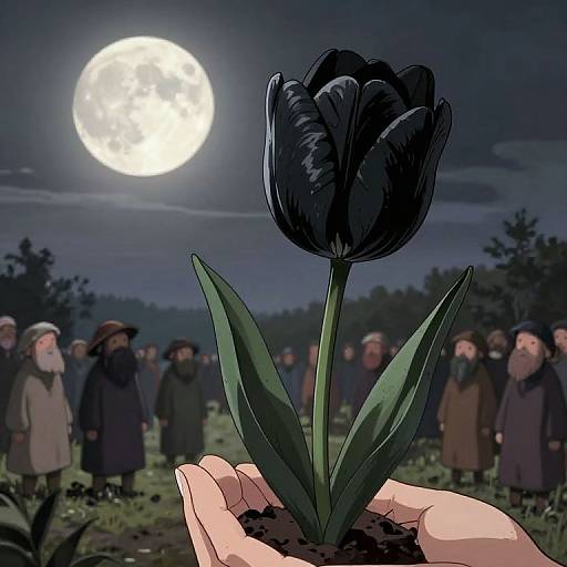 Black Tulip Anime Illustration