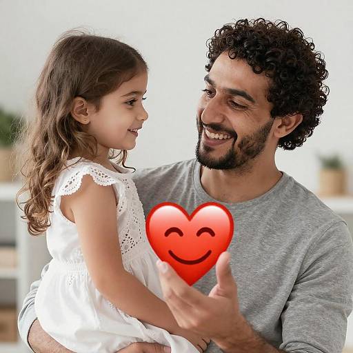 Heartwarming Father and Daughter Portrait