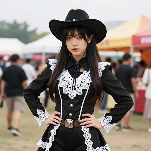 Black Cowgirl Cosplay at Festival