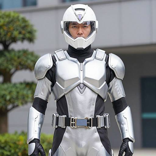 Futuristic Omni Man Costume Outdoor Photo