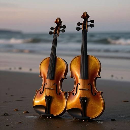 Golden Violins in Twilight Sands