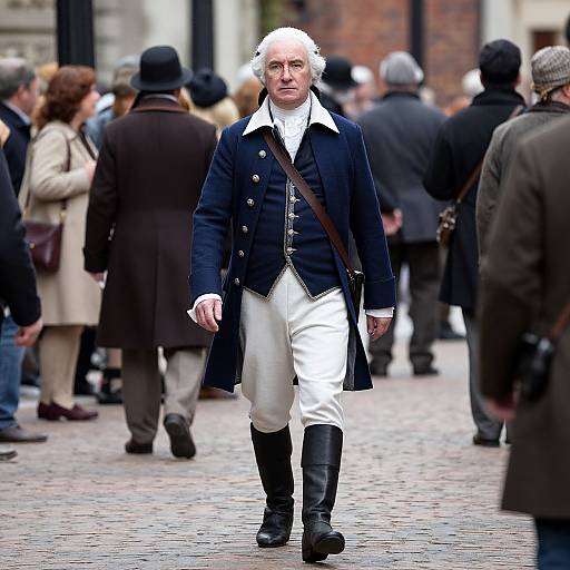 Man in George Washington Costume Walking