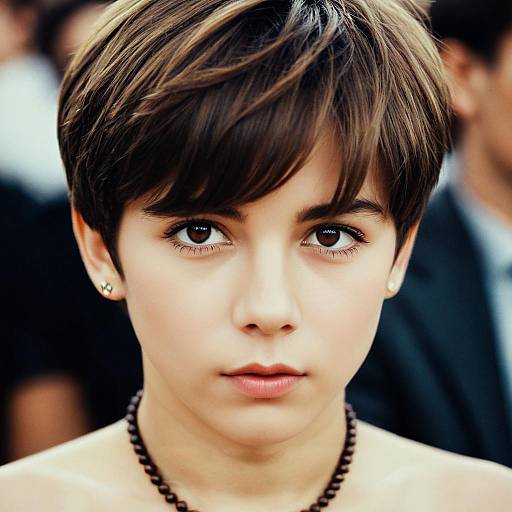 Fancy Dress Boy Portrait in Blurry Background