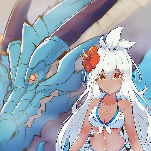 Illustration of Zooey (granblue fantasy), granblue fantasy in the style of Moral cacoethes