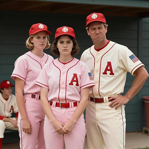 Vintage Baseball Team Portrait in Daylight