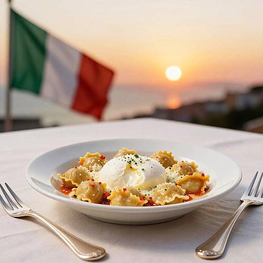 Italian Gnocchi Dinner at Sunset