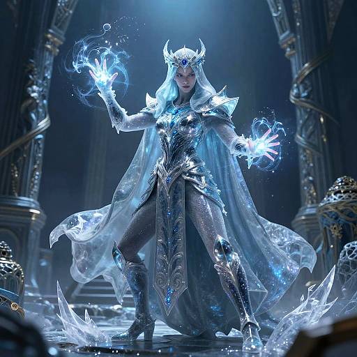 Arcane Ice Warrior in Frozen Ruins