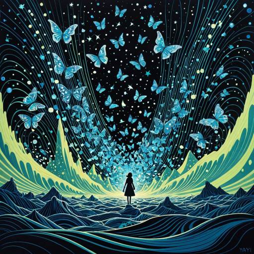 Cosmic Crystalline Butterflies and Aurora Waves