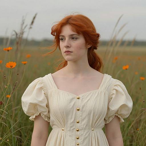 Serene 1883 Portrait of Redhead