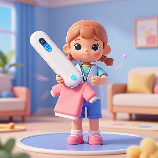 High-Tech Clothe Remover Gadget Illustration