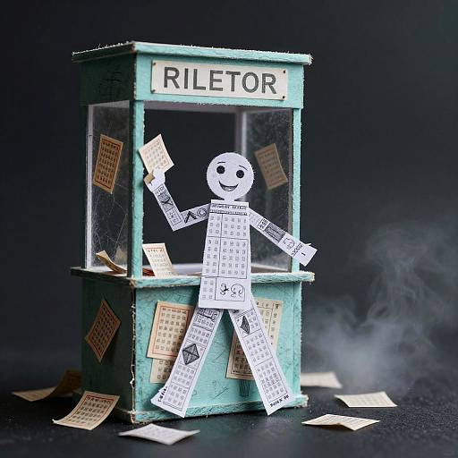 Whimsical Macabre Paper Doll Scene