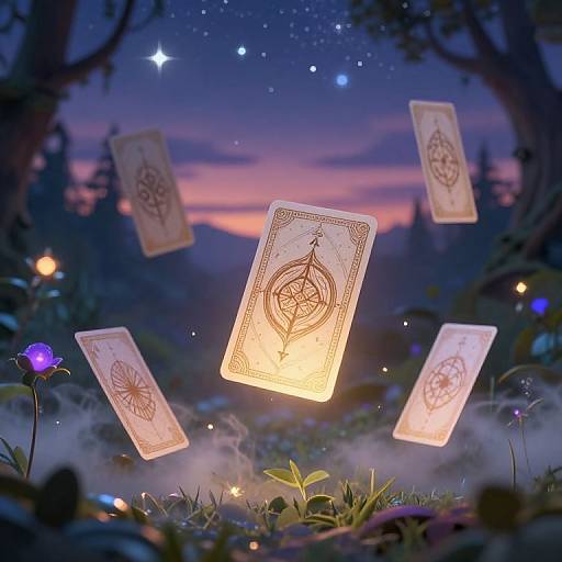 Enchanted Floating Arcane Cards