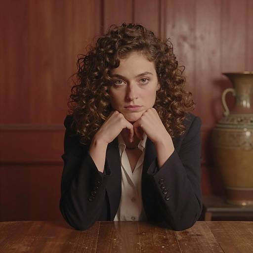 Contemplative Woman in Vintage Setting