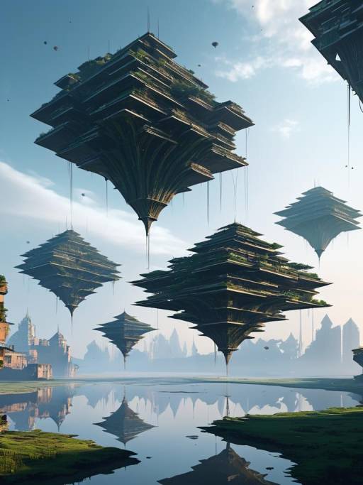 Floating Structures in Dystopian Landscape