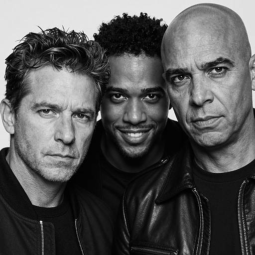 Intimate Close-Up of Three Men