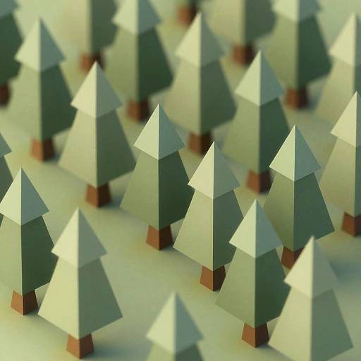 Beautiful Low Poly Forest Landscape