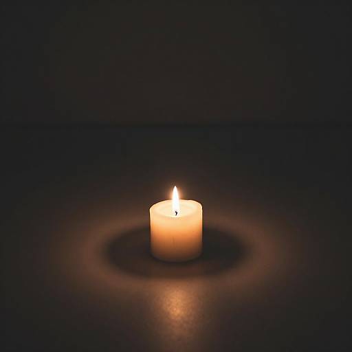 Solitary Candle in Endless Void
