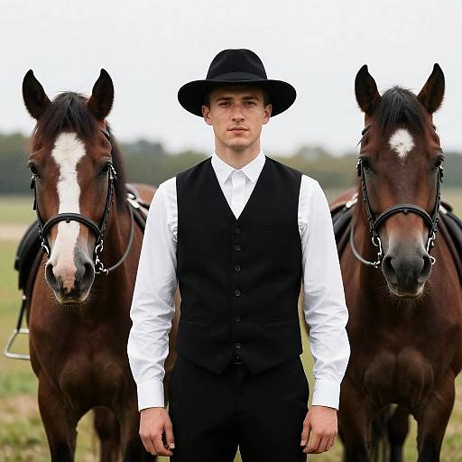 Amish Man in Traditional Attire