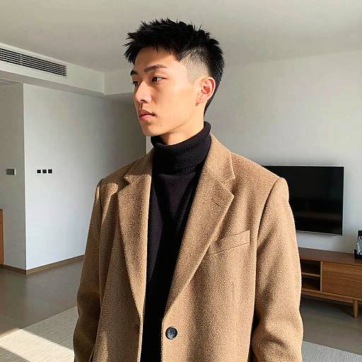 Shadow Fade Hairstyle in Chic Blazer