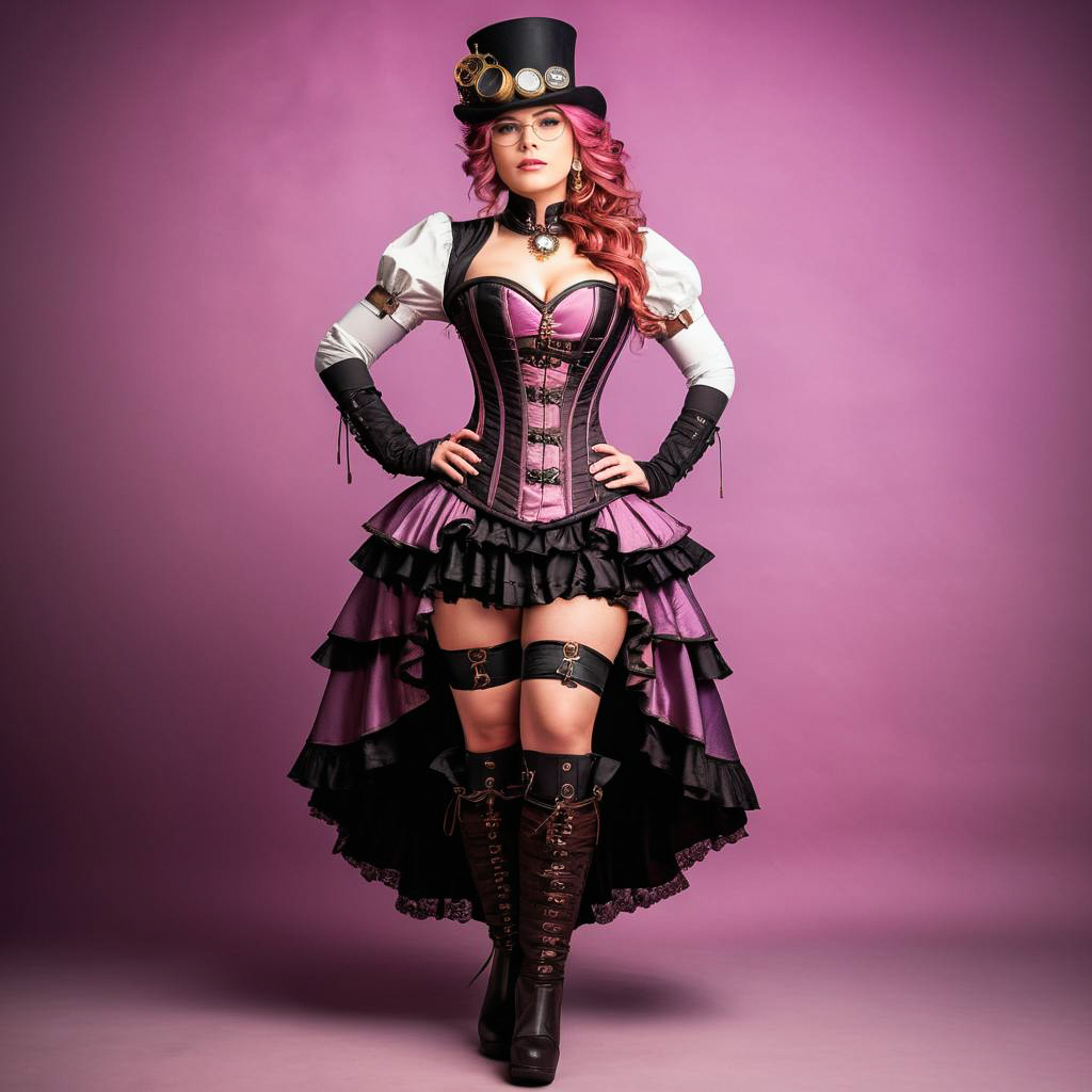 Steampunk Lady in Corset Portrait