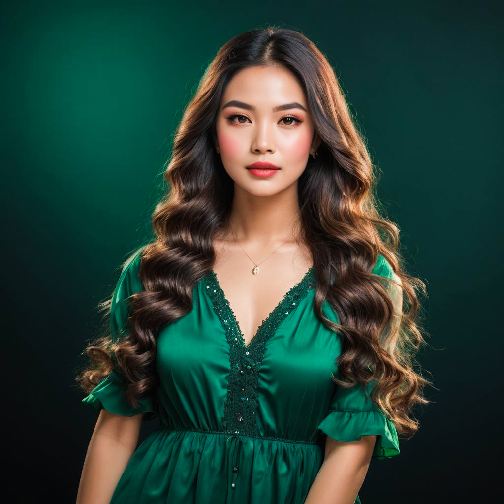 Confident Lady in Babydoll Dress Portrait