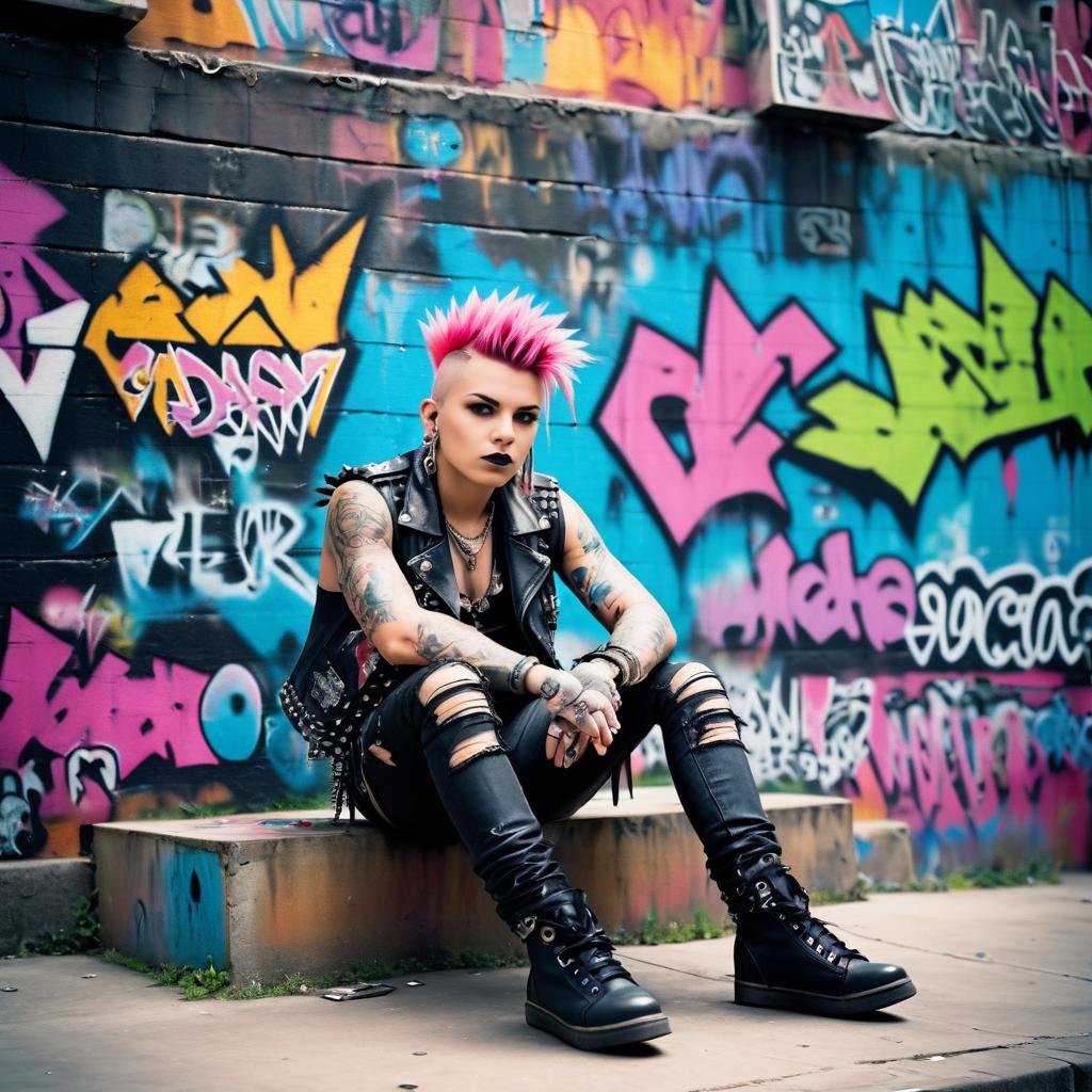 Punk Rock Vibe in Urban Alley