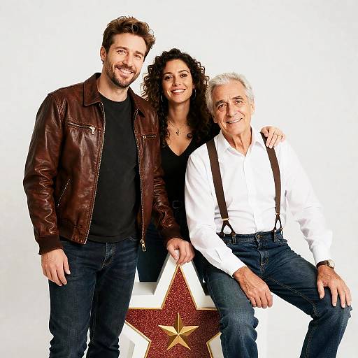 Three Smiling Friends on Star Steps