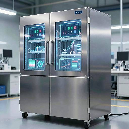 Futuristic Electroschrank in Smart Factory