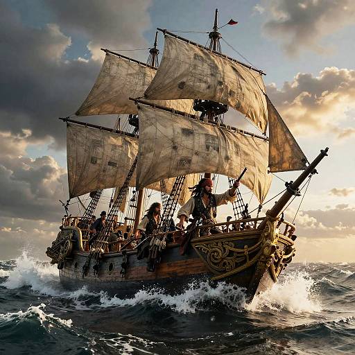 Epic Pirate Adventure on Stormy Seas