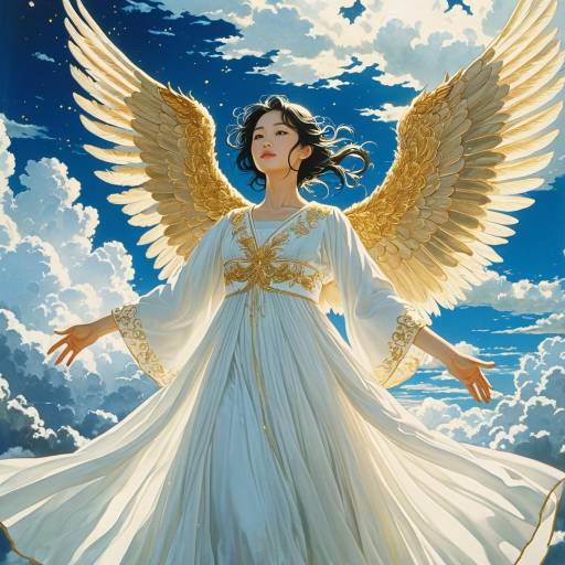 Ethereal Angel in Glamorous Anime Style Ethereal Angel in Glamorous Anime Style