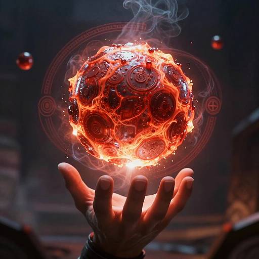 Epic Warrior with Levitating Energy Ball