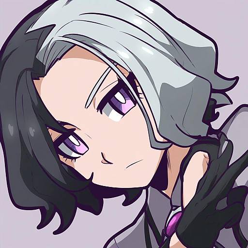 Illustration of Amethio (pokemon), pokemon in the style of Kuroshinki