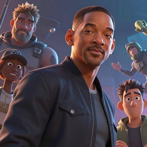 Low Angle Will Smith Portrait Art