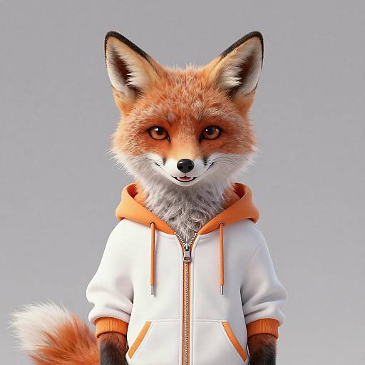 Stylish Anthropomorphic Fox Character Design