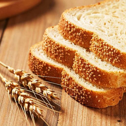 Rustic Golden Brown Sesame Bread