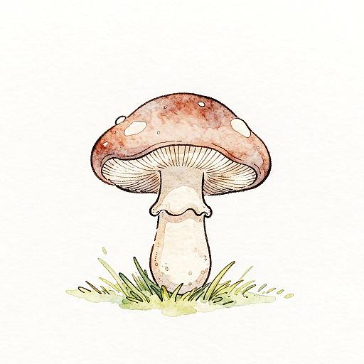 Whimsical Gnome with Mushroom Cap