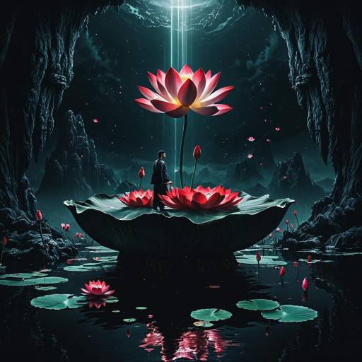 Enigmatic Dark Fantasy Island Scene Enigmatic Dark Fantasy Island Scene