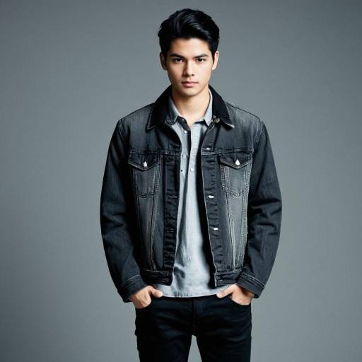 Young man in denim jacket and black jeans