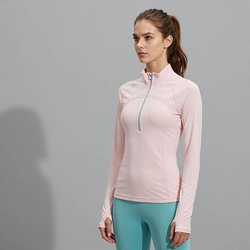 Woman in Pink Athletic Top and Turquoise Yoga Pants