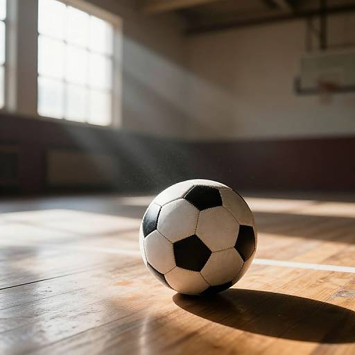 Vintage Gymnasium with Soccer Ball