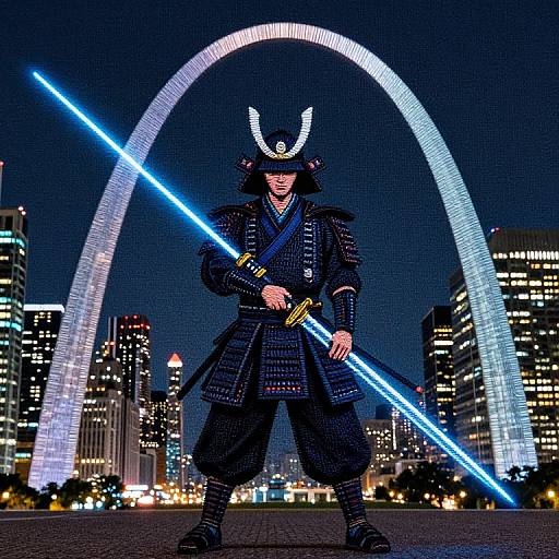 Cyberpunk Samurai in St. Louis