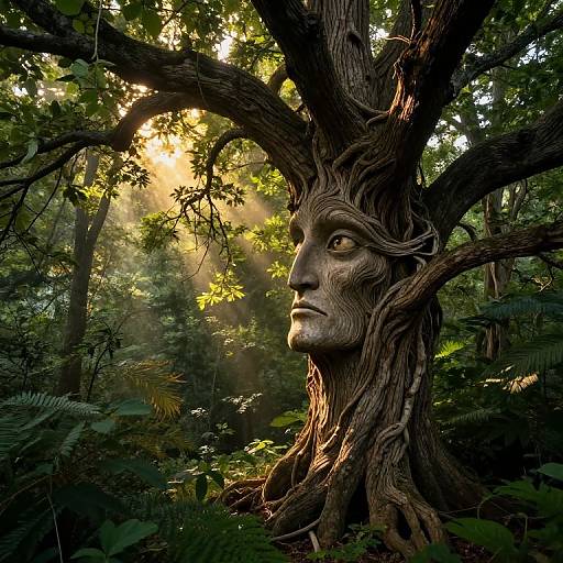 Surreal Anthropomorphic Tree Portrait